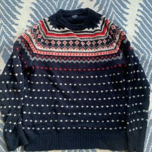 JCrew men’s wool fair isle sweater